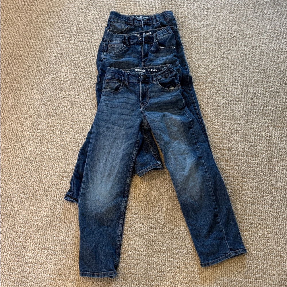 Lot of 4 - Boy’s 8 Slim OshKosh B'gosh Classic Blue Jeans